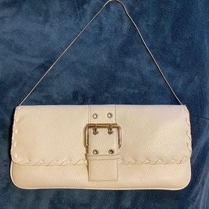 BCBG MAX AZRIA  white leather purse